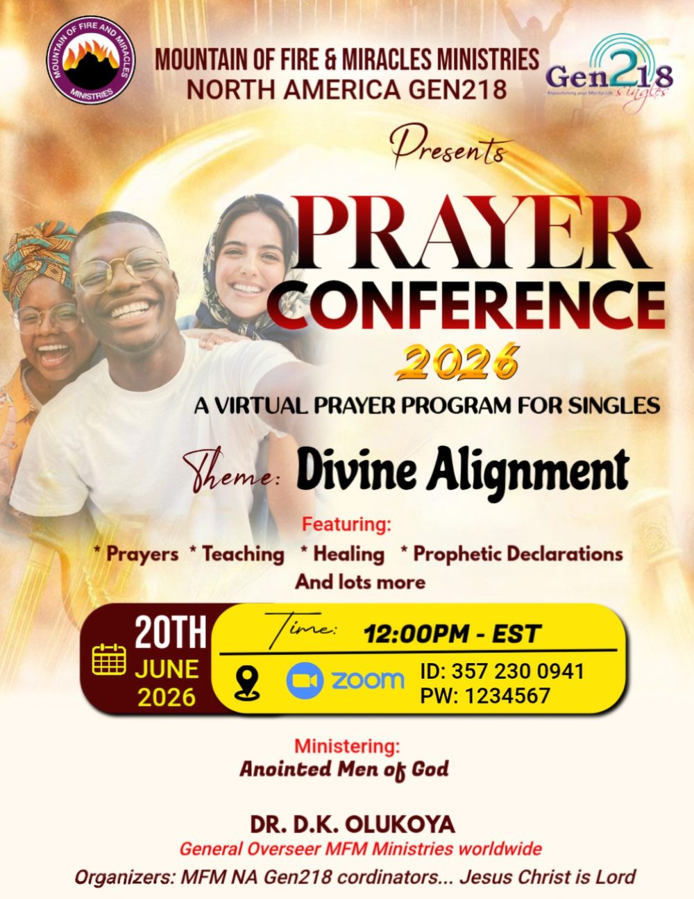 Gen218 Prayer Conference 2026 — June 20, Divine Alignment