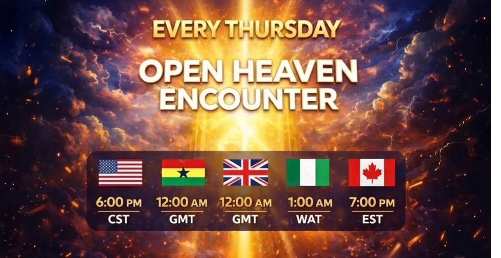 Open Heaven Encounter — every Thursday, weekly prayer service