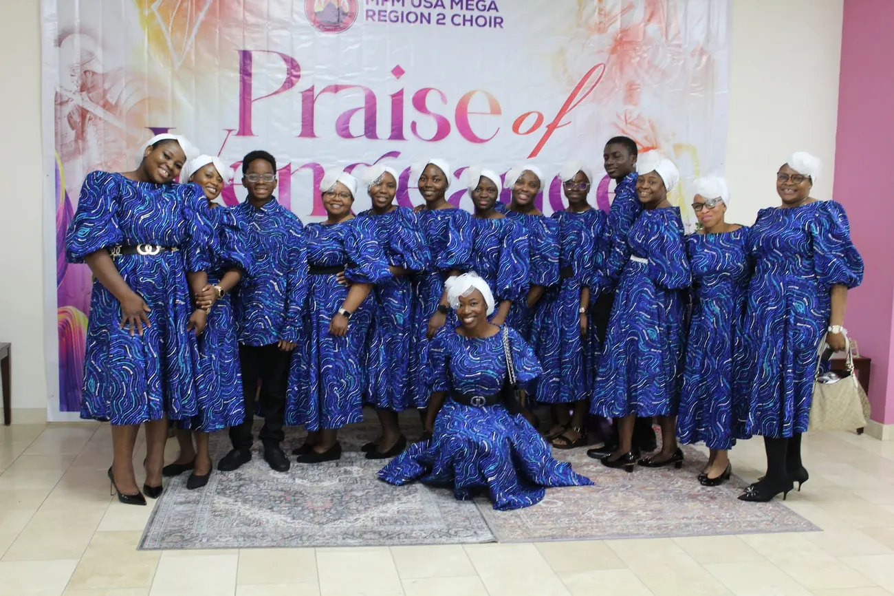 The choir ministering